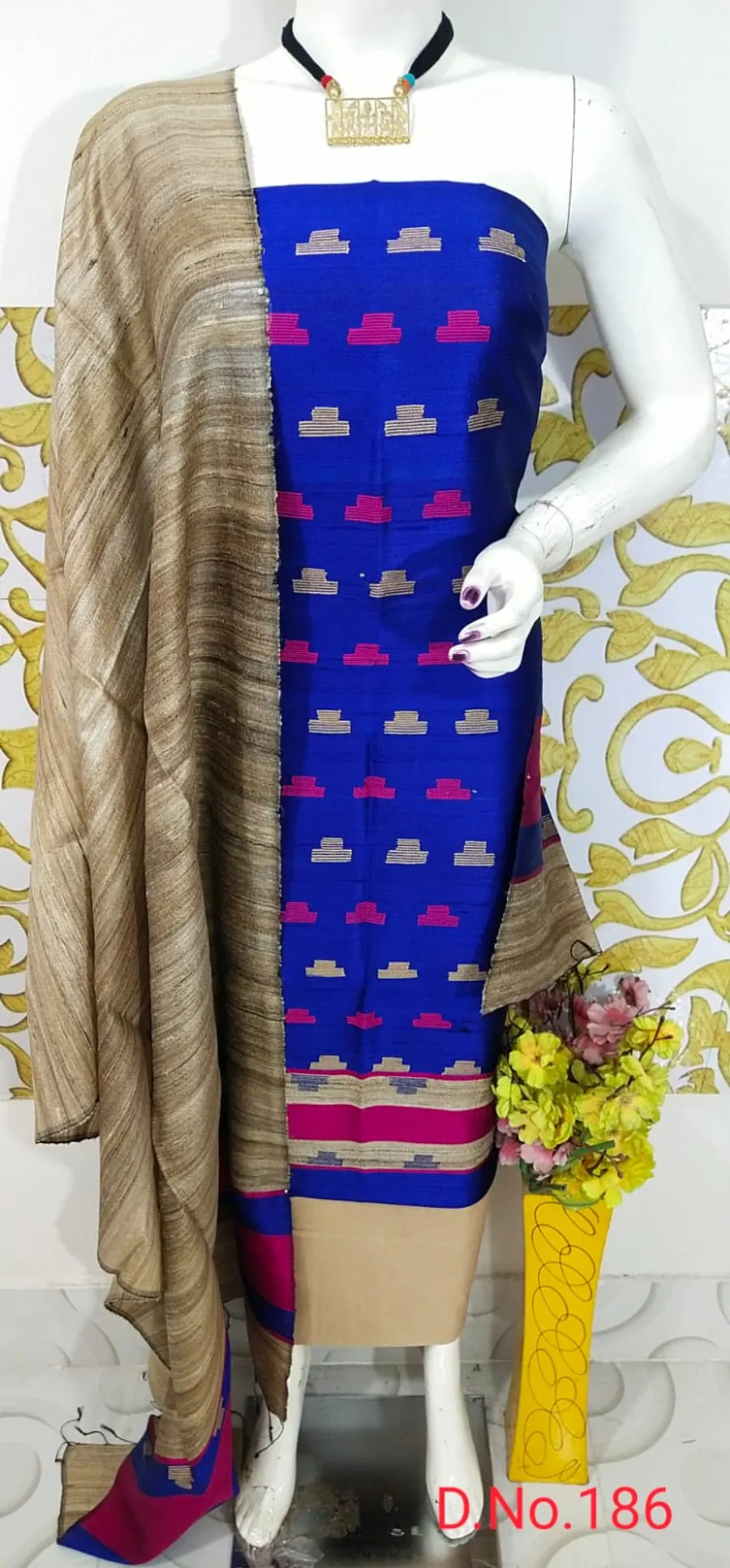 Elegant Tussar Dupion Salwar Suit